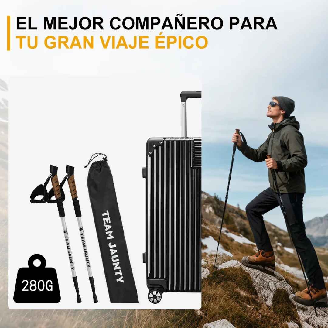 Bastones De Trekking Senderismo Aluminio Regulable Portátil2