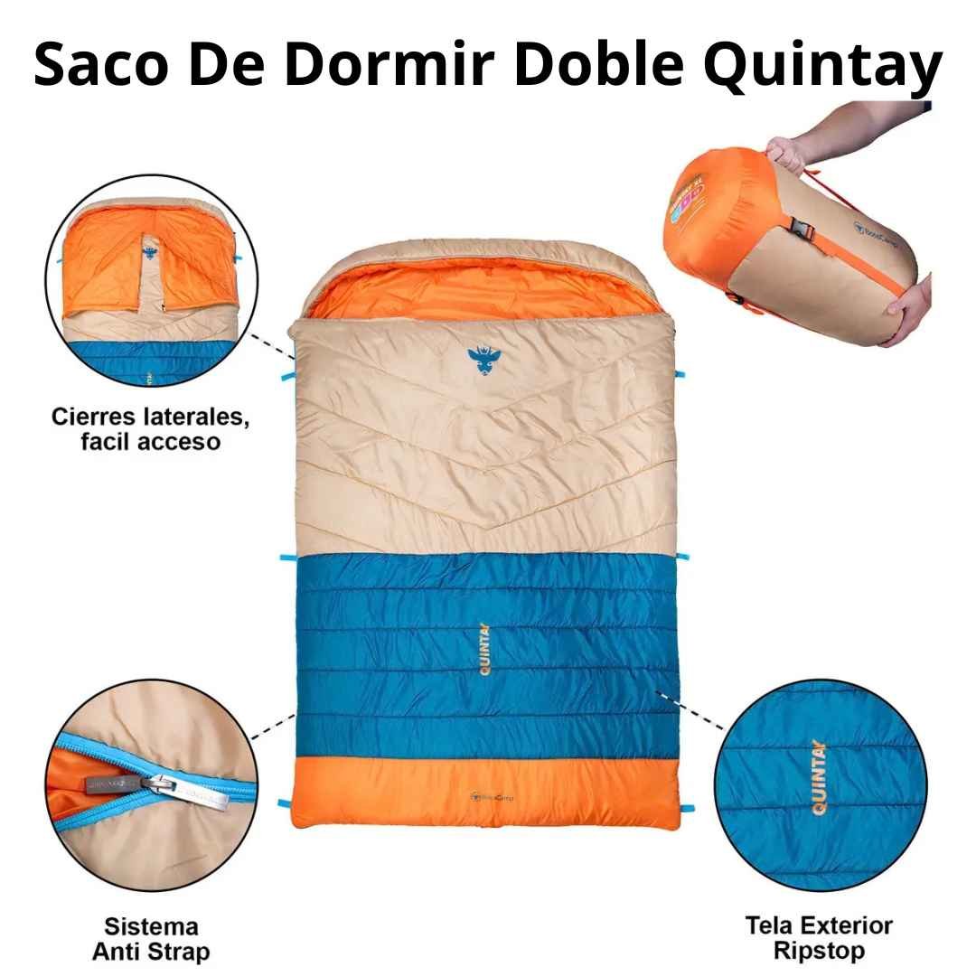 Saco De Dormir Doble Quintay Xl Bosscamp Color Beige